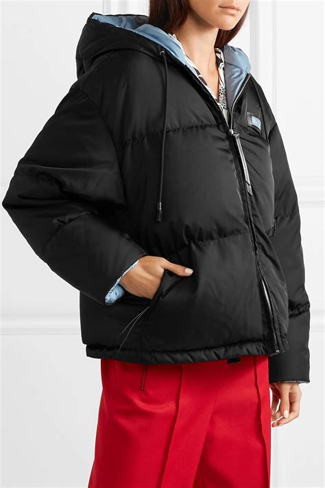 prada hooded quilted shell down coat|prada winter jacket.